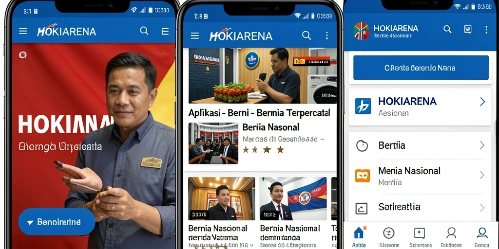 Antarmuka modern HOKIARENA dengan berita terkini.