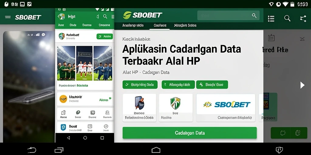 Antarmuka SBOBET menunjukkan fitur cadangan data yang user-friendly.