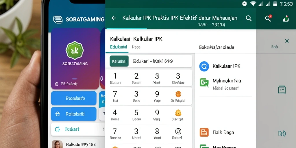 Tampilan antarmuka SOBATGAMING untuk menghitung IPK dengan mudah.