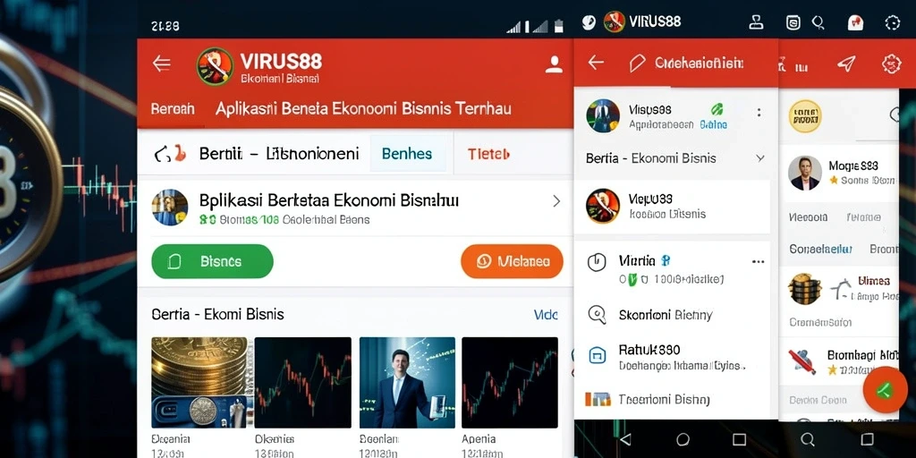 Tampilan antarmuka aplikasi VIRUS88 yang menarik dan informatif.