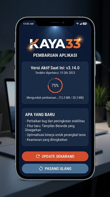 Riwayat Versi Aplikasi kaya33 untuk Android